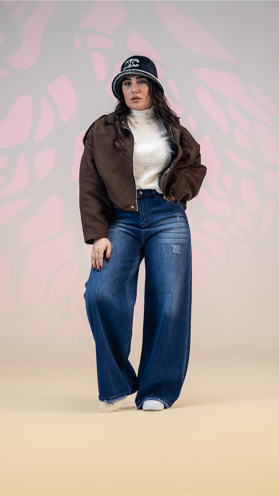 شلوار جین فول بگ زنانه کد405